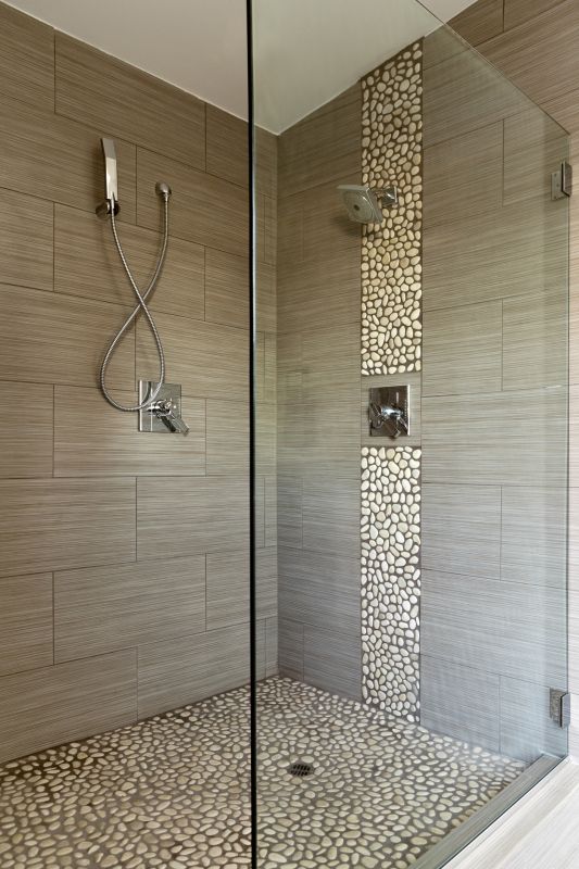 Elegant Shower with Custom Tiles